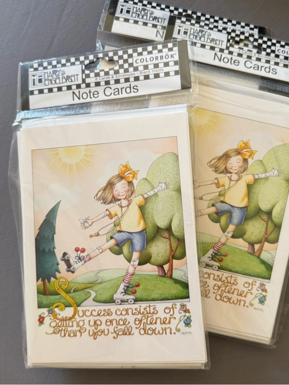 Vintage Mary Engelbreit Note Cards 3 Packs~8 Cards Envelopes~24 Cards Total~2004